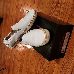 Donald J. Pliner Nappa White Slip On Sneakers